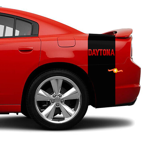 Tailband Daytona - Pegatinas de vinilo con rayas traseras para Dodge Charger Daytona 2014
