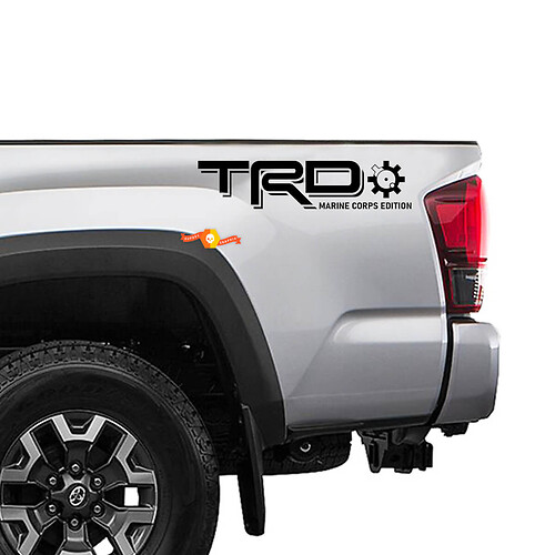 Toyota TRD Off Road Marine Corps Edition pegatinas de calcomanías para camiones junto a la cama
