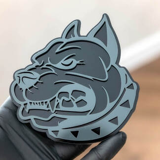 Emblema de insignias de guardabarros con insignia 3D de Pitbull
 1