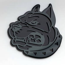 Emblema de insignias de guardabarros con insignia 3D de Pitbull
 6