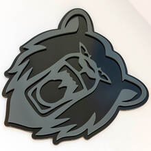 Insignia 3D personalizada del oso grizzly enojado, emblema de insignias de guardabarros 2
 2