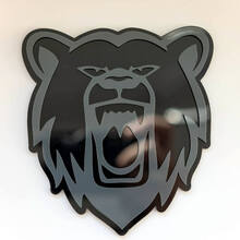 Insignia 3D personalizada del oso grizzly enojado, emblema de insignias de guardabarros 2
 4