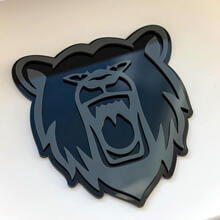 Insignia 3D personalizada del oso grizzly enojado, emblema de insignias de guardabarros 2
 5