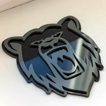 Insignia 3D personalizada del oso grizzly enojado, emblema de insignias de guardabarros 2
 7