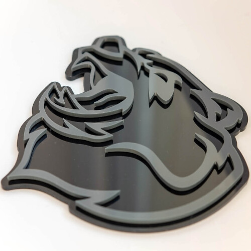 Emblema Personalizado 3D de Guardabarros con Oso Grizzly Enfadado
