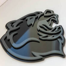 Emblema Personalizado 3D de Guardabarros con Oso Grizzly Enfadado_2