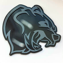 Emblema Personalizado 3D de Guardabarros con Oso Grizzly Enfadado_4