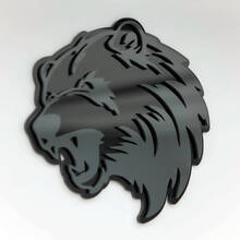 Emblema de insignias de guardabarros con insignia 3D personalizada de Bear Angry Grizzly
 3