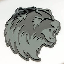 Emblema de insignias de guardabarros con insignia 3D personalizada de Bear Angry Grizzly
 6