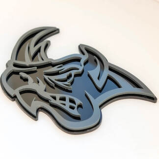 Emblema de insignias de guardabarros con insignia 3D personalizada de Rhino
 1