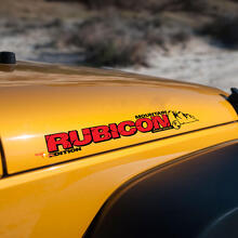 Adhesivo lateral para capó Jeep Rubicon Mountains con coordenadas JL JK CJ TJ YJ
 2