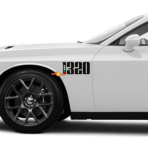 Kit de pegatinas de vinilo para guardabarros de cama lateral 1320 Drag Race LIGHT XMAS Tree para Dodge Challenger R/T Scat Pack 1320
