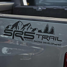 Juego de calcomanías de vinilo estilo montaña Trail SR5 para caja de Toyota Tacoma Tundra_2