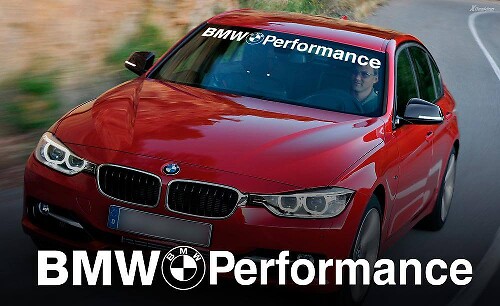 Adhesivo de vinilo para parabrisas estilo BMW Performance para BMW