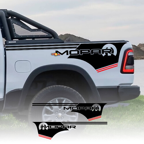 Kit de Calcomanías de Vinilo Estilo Mopar para la Cabina de Dodge Ram