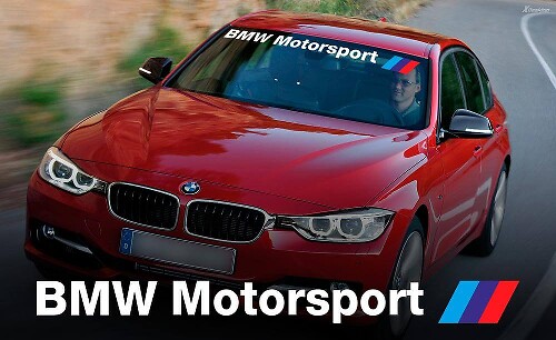 Calcomanía de vinilo para parabrisas estilo BMW Motorsport para BMW