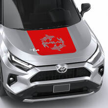 Koi fish RAV4 Hood Vinilo Calcomanía Gráfica Pegatina apta para Toyota RAV4
 3