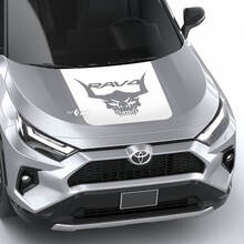 Diseño de calavera con cuernos, calcomanía gráfica de vinilo para capó RAV4, compatible con Toyota RAV4
 3