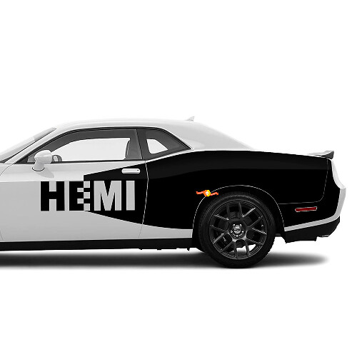 Juego de vinilos laterales estilo HEMI para Dodge Challenger