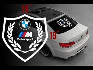 Calcomanías adhesivas de vinilo para ventana trasera con logotipo de BMW Motorsport M para M3 M5 M6 e36 todos

