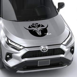 Calcomanía gráfica de vinilo con capó de Toyota RAV4 de Bull Horns para Toyota RAV4
