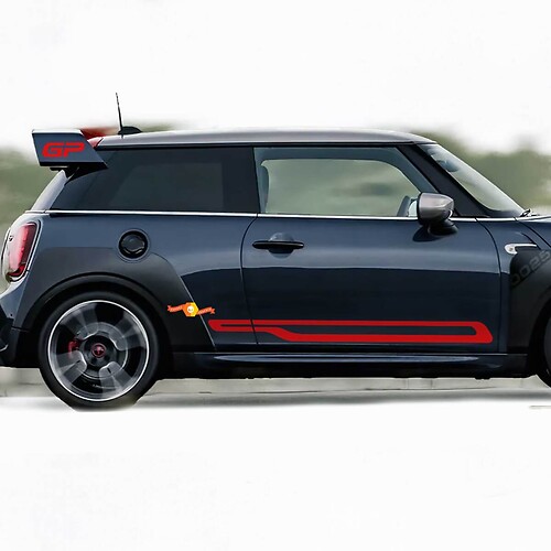 Calcomanía de vinilo con franjas decorativas para la puerta lateral para MINI Cooper