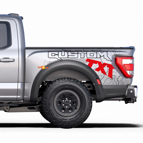 Gráficos laterales de cabecera que se ajustan al kit de calcomanías de vinilo Musclecar truck power truck R a rayas
