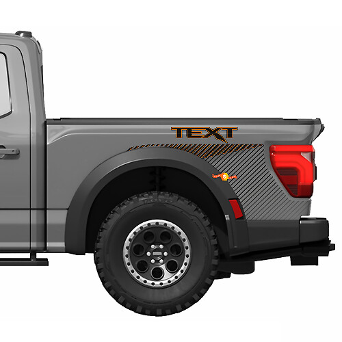 Kit de adhesivos gráficos de vinilo de franjas laterales de cabecera 3 para Ford F150 Raptor R