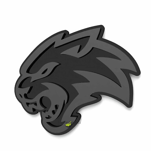 Placa personalizada 3D Wildcat como placas de guardabarros Hellcat Dodge emblema