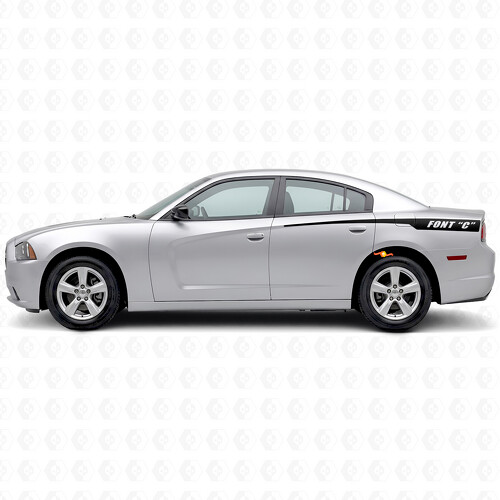 Vinilo Adhesivo con Rayas de Acento Personalizadas para Dodge Charger 2011-2014