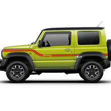 Par Suzuki JIMNY Puertas de rayas laterales Guardabarros delantero Calcomanía de guardabarros trasero Logotipo Líneas gráficos adhesivos
 3