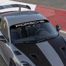 Adhesivo para parabrisas con logotipo de Porsche y kit de rayas de fondo
 2