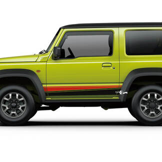 Suzuki JIMNY Side Vintage Stripes Rocker Panel calcomanías gráficas 2 colores
