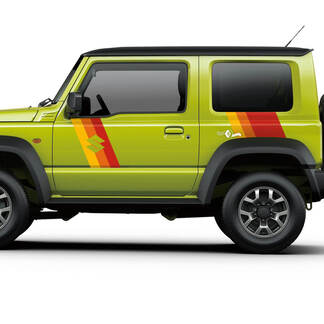 Gráficos de pegatinas de calcomanías Suzuki JIMNY Side Vintage Retro Stripes
 1