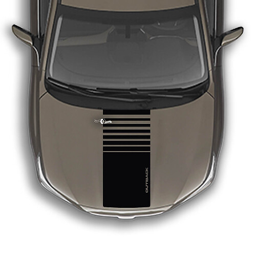 Pegatina de gráficos de calcomanía de vinilo estroboscópico de capucha para ajustar a Suba Outback
