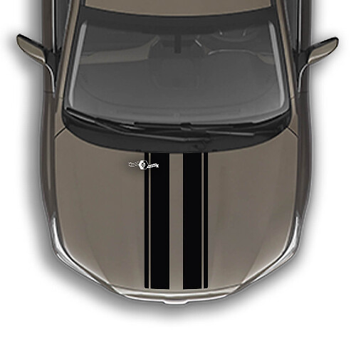 Calcomanía gráfica de vinilo con rayas dobles para capó compatible con Suba Outback
