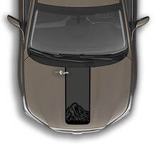 Calcomanía de vinilo con diseño de montañas y rayas para capó, compatible con Suba Outback
 2