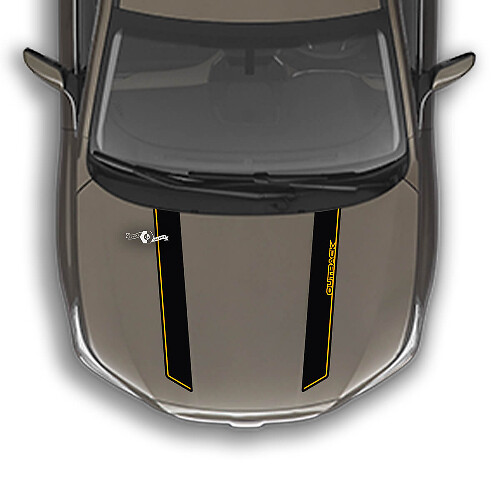 Calcomanía gráfica de vinilo con rayas de doble pin para capó, compatible con Suba Outback 2
