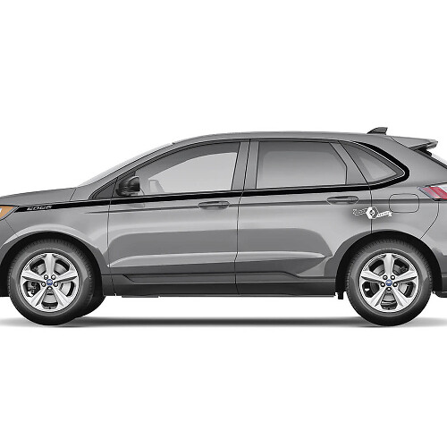 Línea de puertas Ford Edge debajo de las ventanas Panel basculante de vinilo Rayas calcomanía para el cuerpo calcomanía gráfica de vinilo
