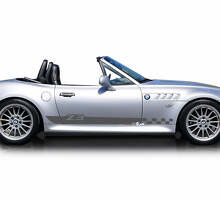 Juego de adhesivos de vinilo con rayas a cuadros para la puerta lateral con Logo Z3 para BMW Z3_3