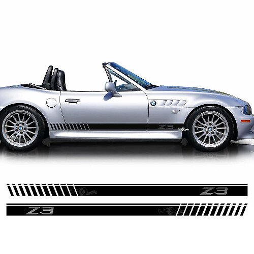 Juego de pegatinas de vinilo con franjas estroboscópicas en la puerta lateral con logo Z3 para BMW Z3