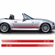 Juego de pegatinas de vinilo con franjas estroboscópicas en la puerta lateral con logo Z3 para BMW Z3_3