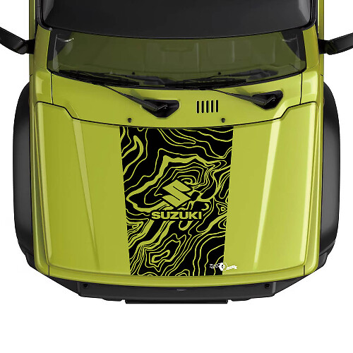 Calcomanía de logotipo de mapa topográfico de capó de Suzuki JIMNY
 1