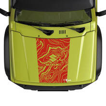 Calcomanía de logotipo de mapa topográfico de capó de Suzuki JIMNY
 2