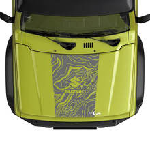 Calcomanía de logotipo de mapa topográfico de capó de Suzuki JIMNY
 3