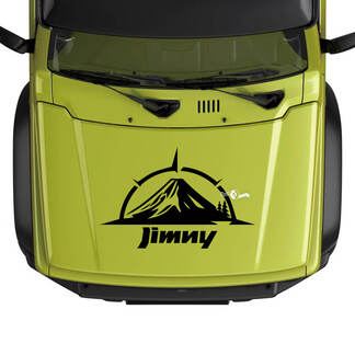 Gráficos adhesivos con el logotipo de Suzuki JIMNY Hood Mountain Compass
