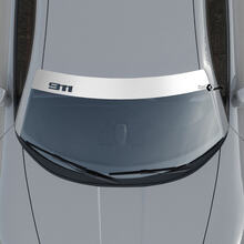Adhesivo para parabrisas con logotipo de Porsche 911 y kit de rayas de fondo
 3
