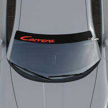 Adhesivo para parabrisas con logotipo de Porsche Carrera y kit de rayas de fondo
 2
