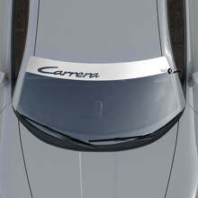 Calcomanía de kit de franjas de fondo con el logotipo de Porsche Carrera para parabrisas
 3