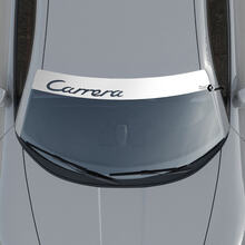 Adhesivo para parabrisas con logotipo de Porsche Carrera y kit de rayas de fondo
 5